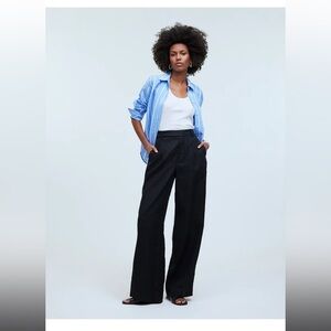 The Harlow Wide-Leg Pant in 100% Linen Size 0P